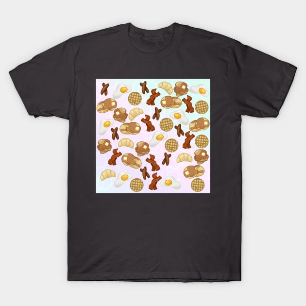brunch paradise - pastel background T-Shirt by Lyxy